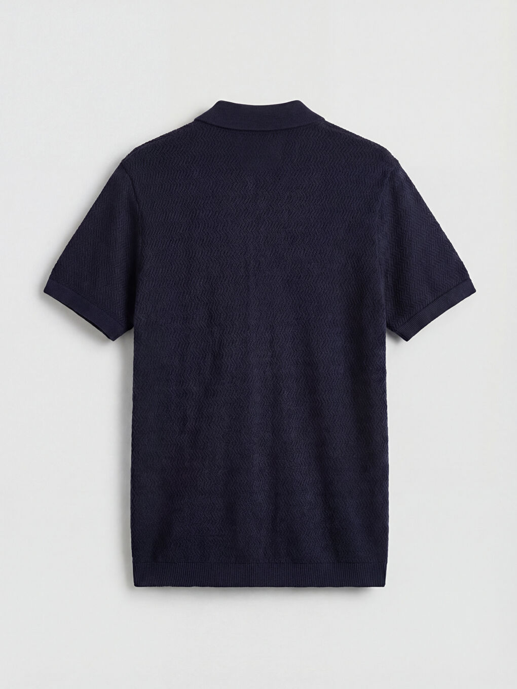 Lacivert Polo Yaka Erkek Triko Hırka-1