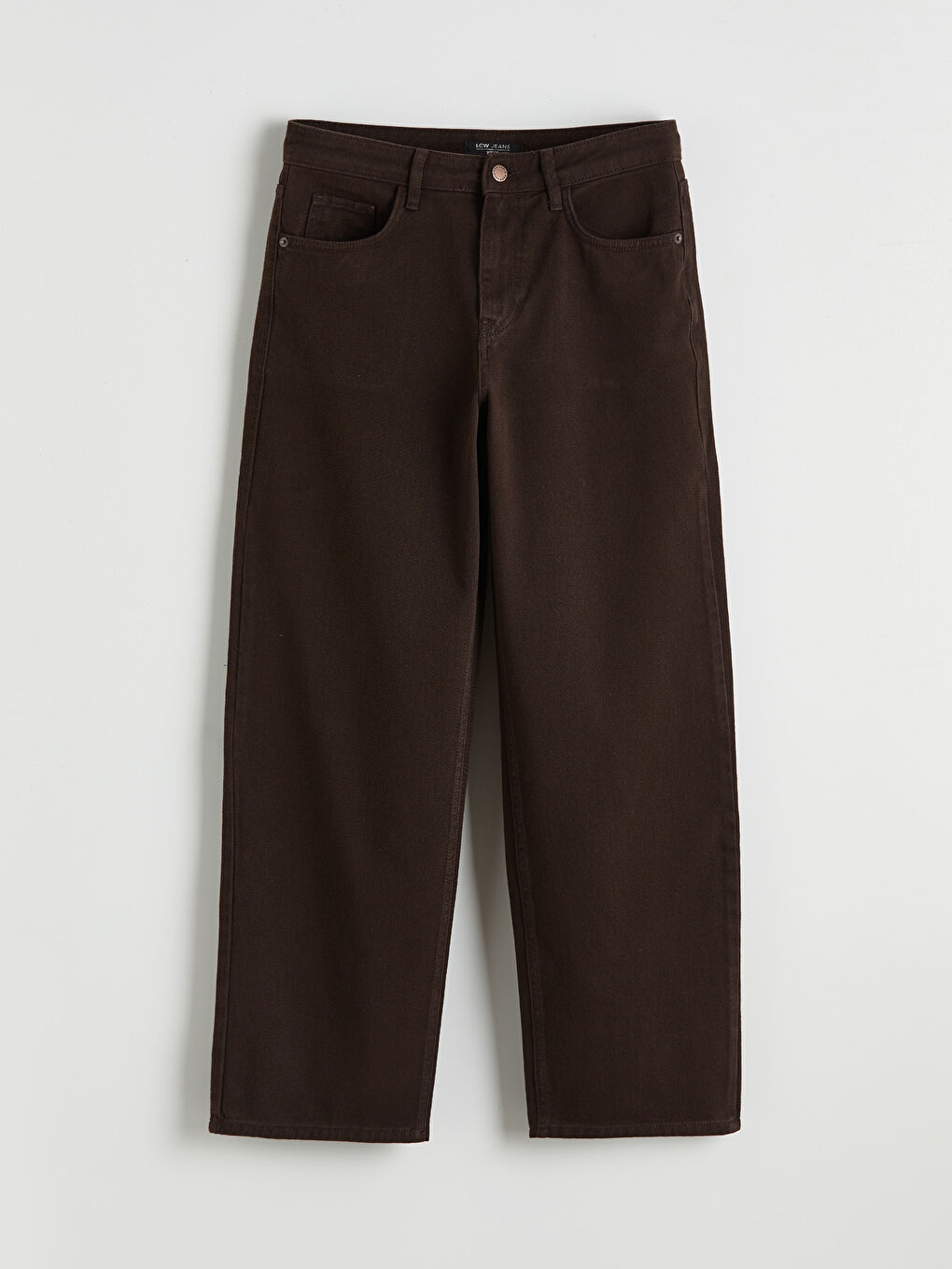 Kahverengi Boyfriend Kadın Jean Pantolon	