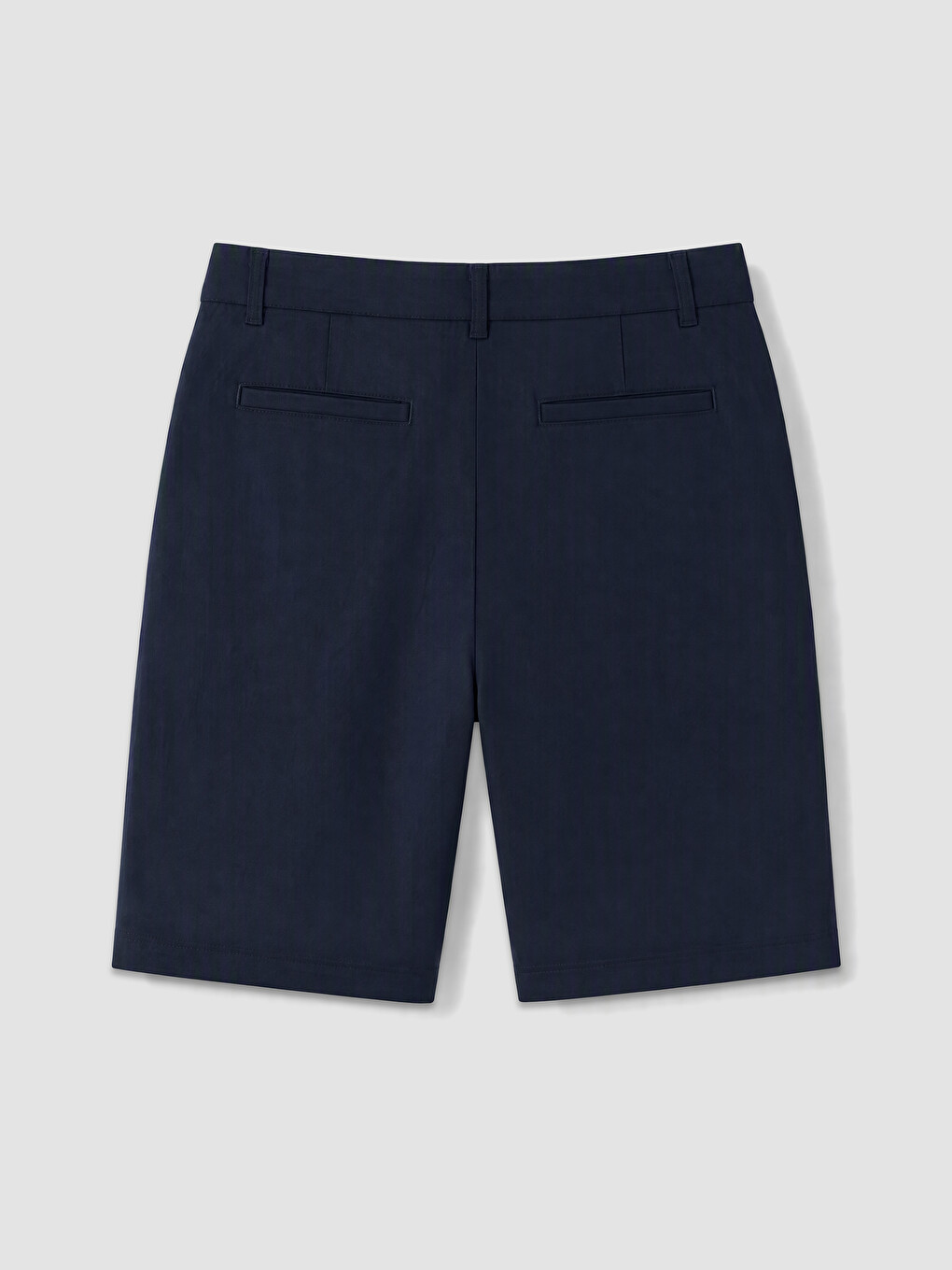 Lacivert Regular Fit Keten Karışımlı Erkek Şort-5