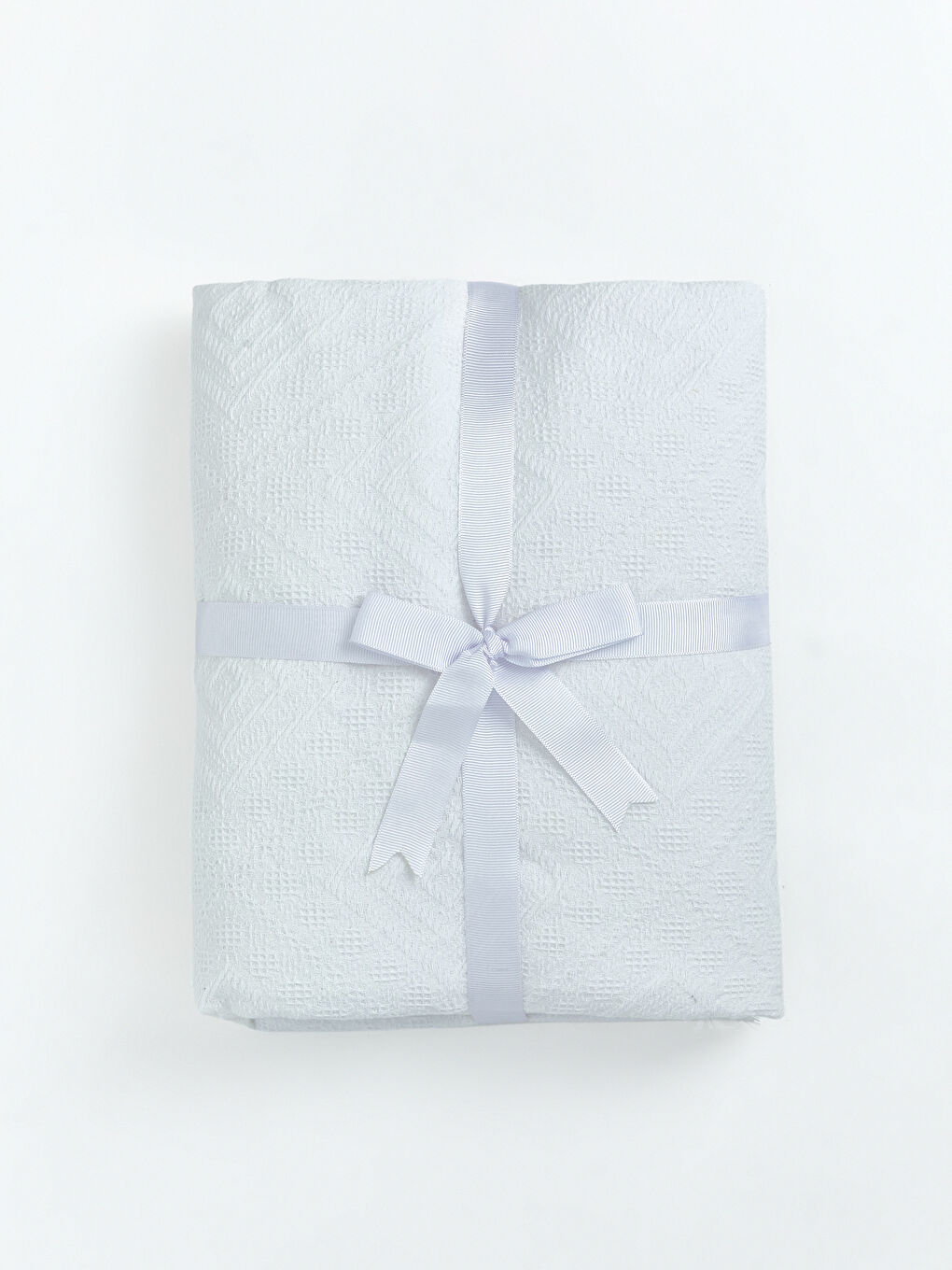 Ekru Geometrik Desenli Çift Kişilik Pike-3