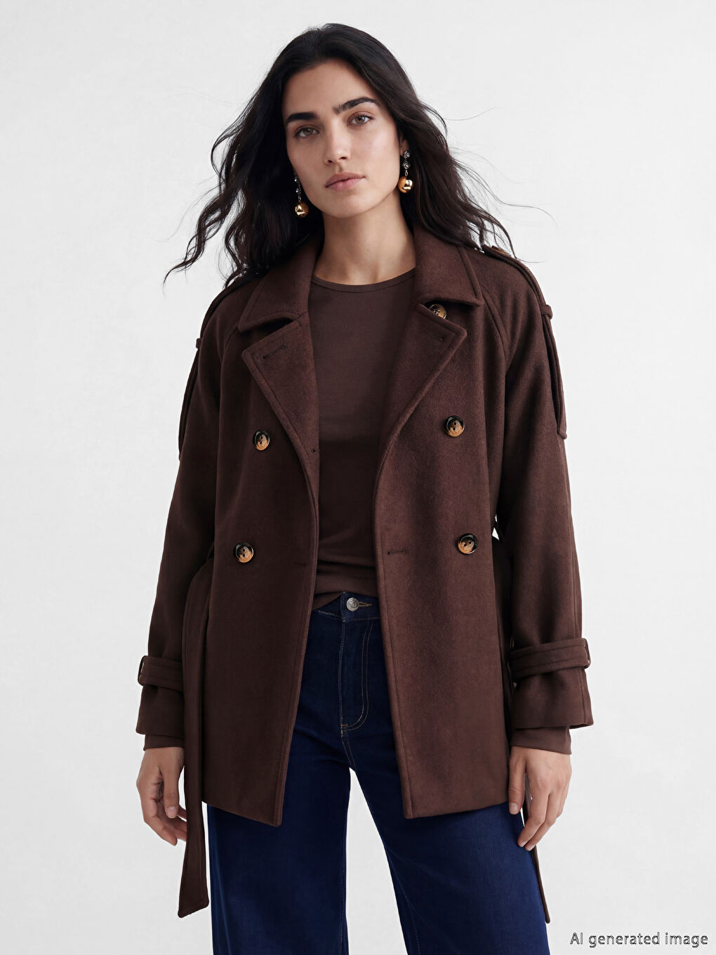 معطف من الصوف المخلوط