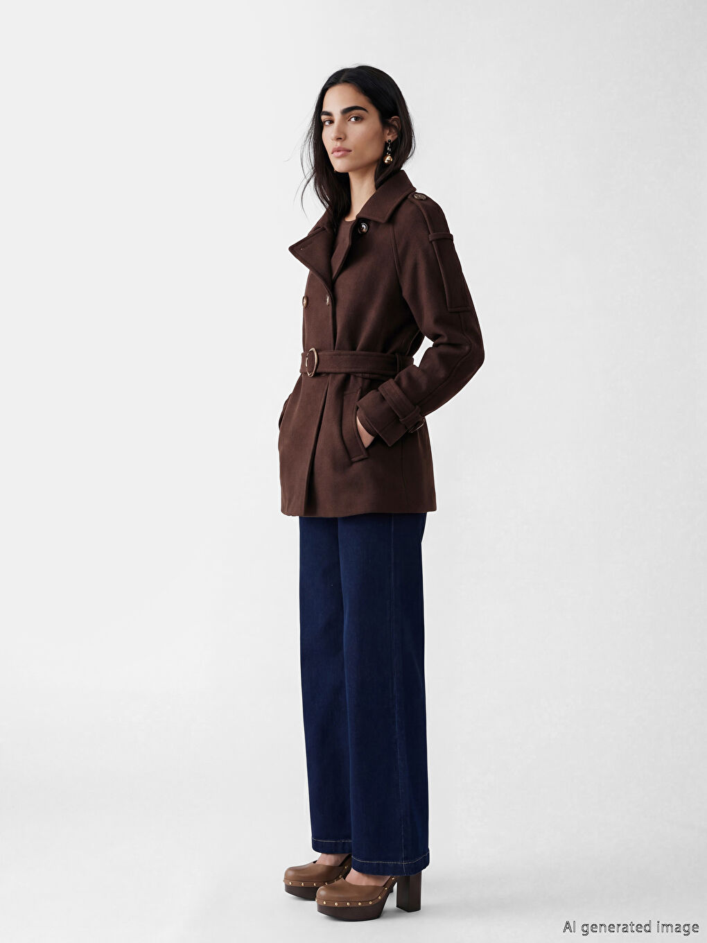 معطف من الصوف المخلوط-1