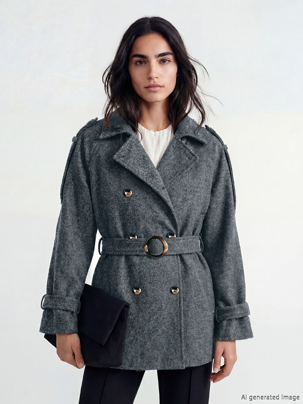 Collared Neck Women's Cachet Coat	
