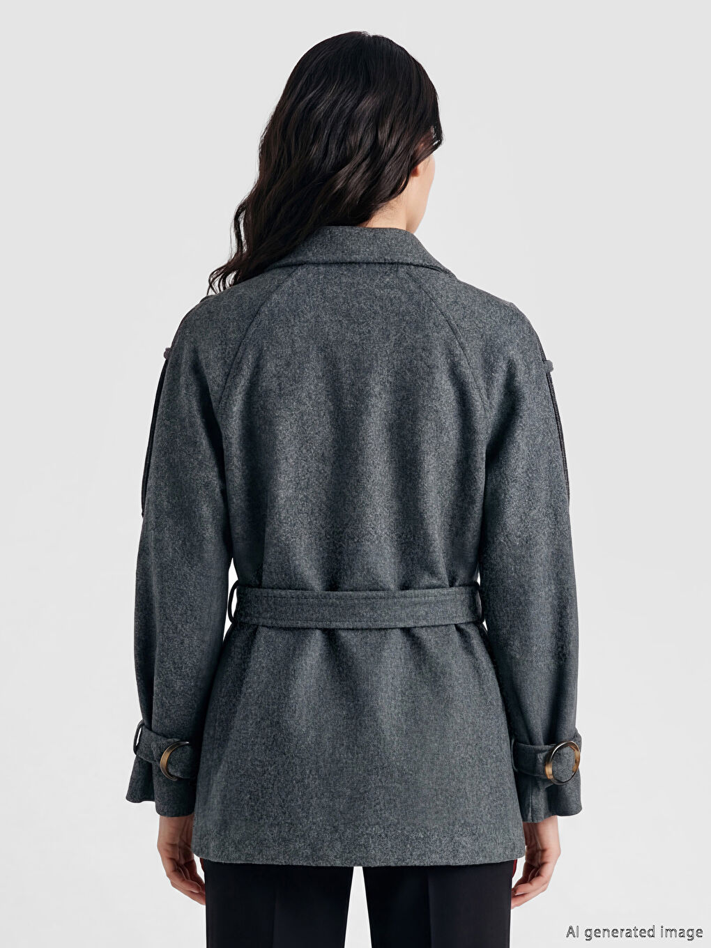 Collared Neck Women's Cachet Coat	
-2