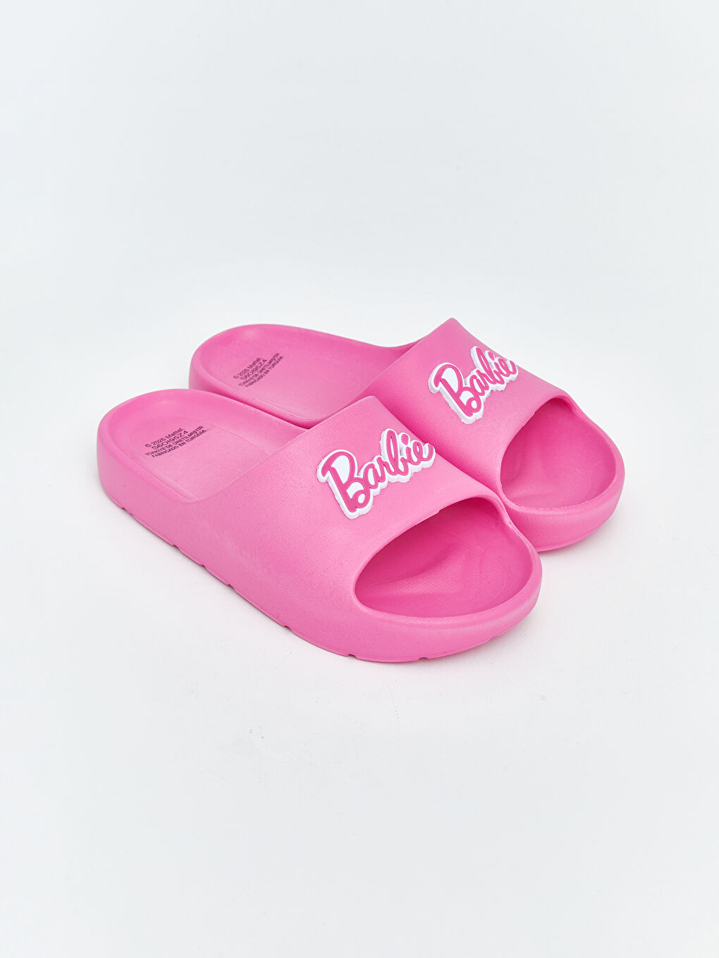 Fuşya Barbie Baskılı Kız Çocuk Terlik