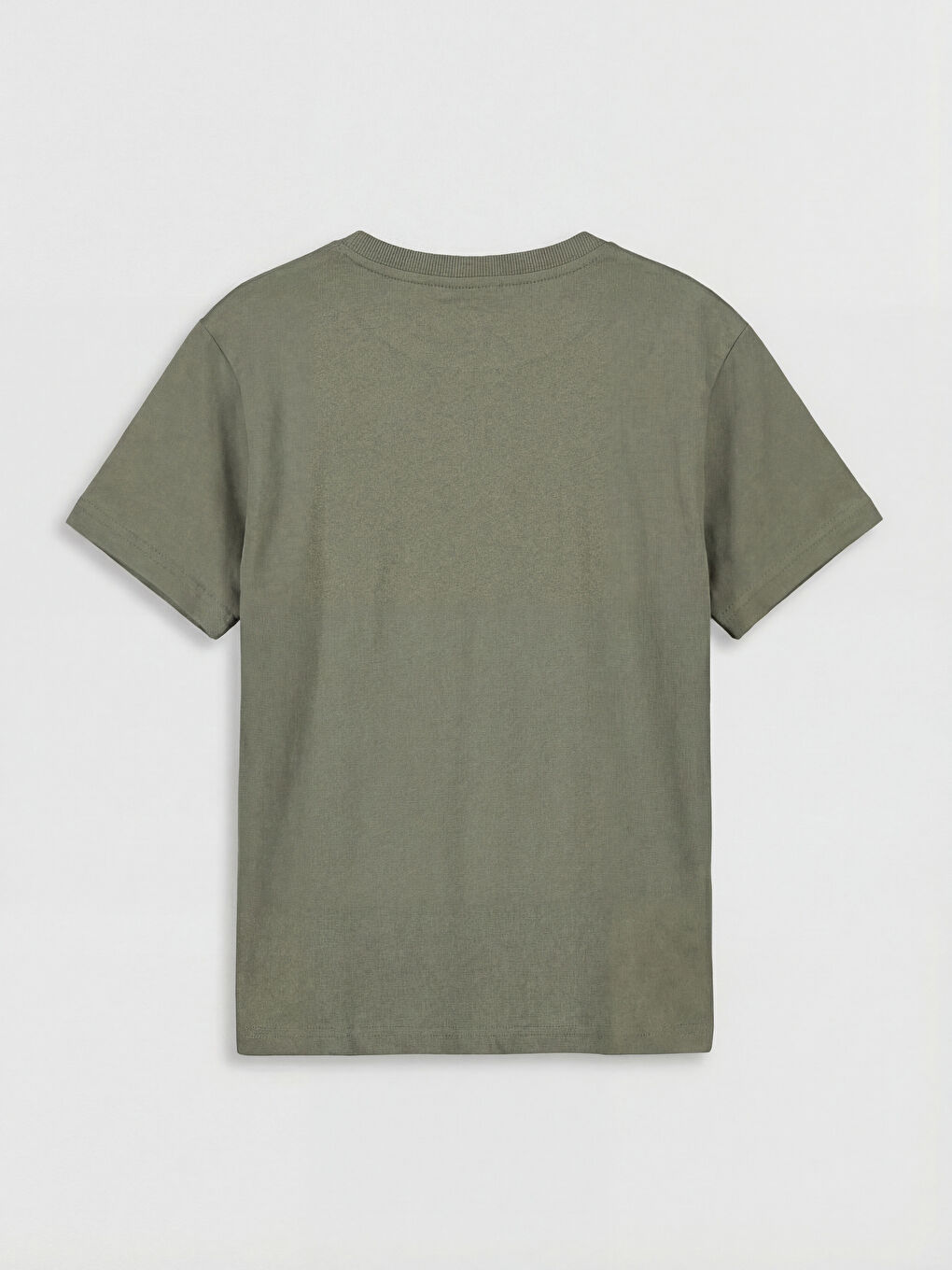 Haki Bisiklet Yaka Baskılı Erkek Çocuk Tişört-1