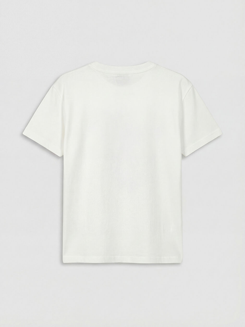 Ekru Bisiklet Yaka Baskılı Erkek Çocuk Tişört-2