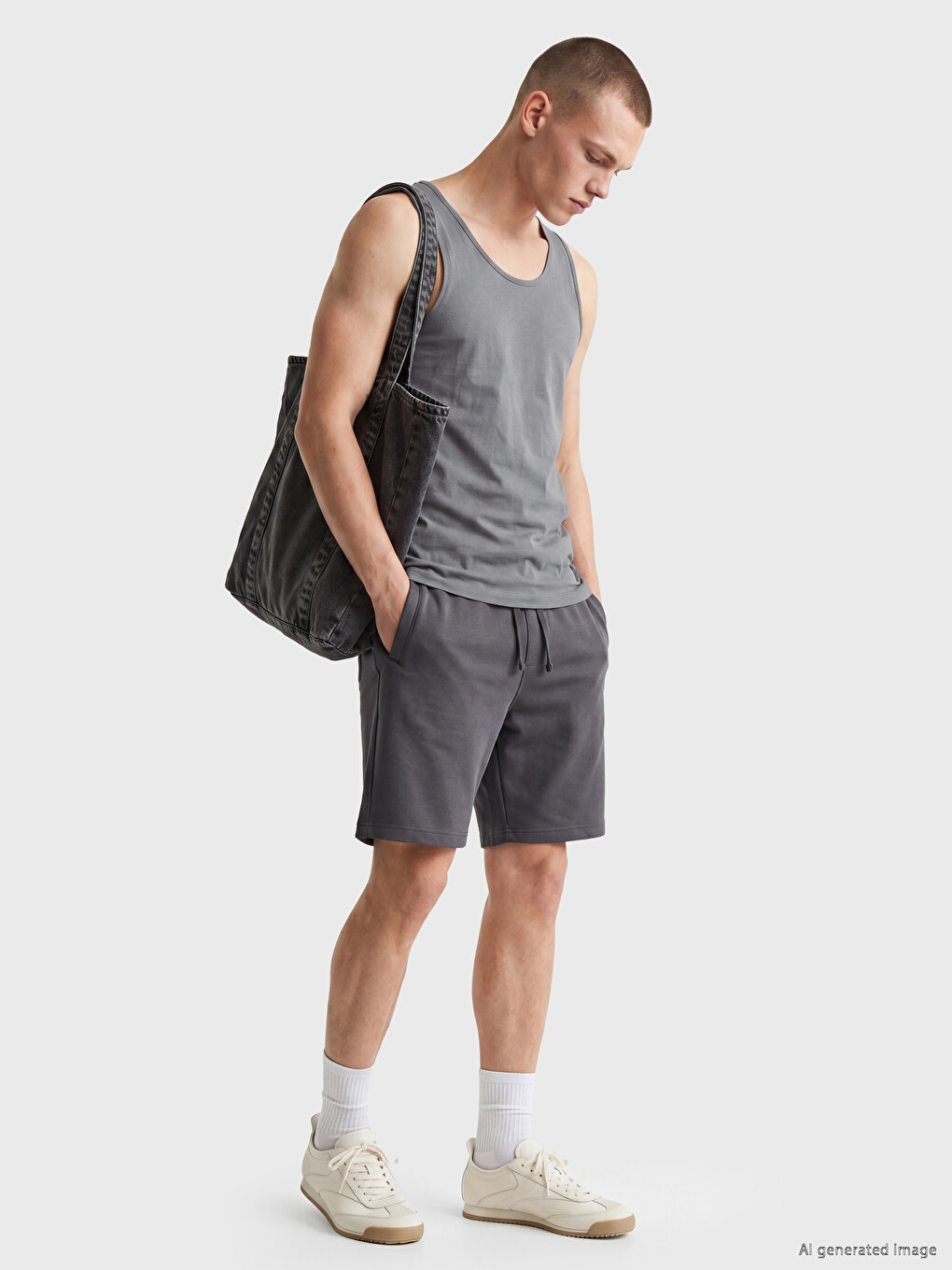 Crew Neck Jersey Men's Sleeveless T-shirt-1