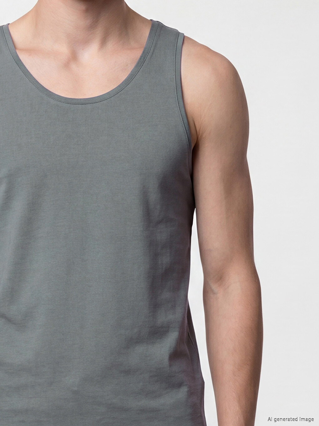 Crew Neck Jersey Men's Sleeveless T-shirt-2