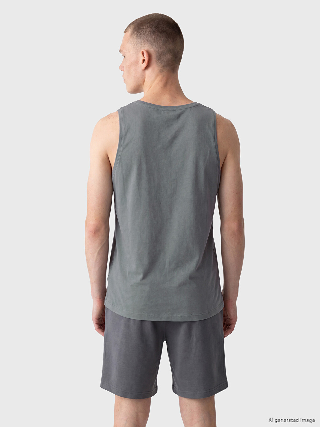Crew Neck Jersey Men's Sleeveless T-shirt-3