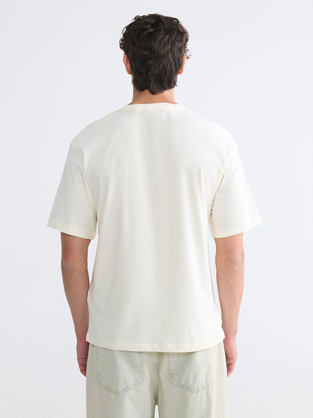 Regular Fit %100 Cotton Men's T-Shirt-3