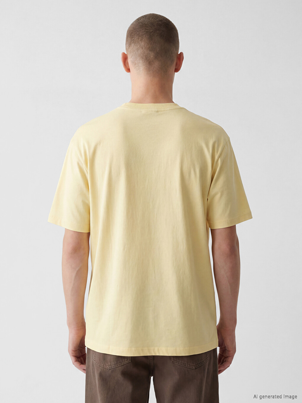 Regular Fit %100 Cotton Men's T-shirt-3