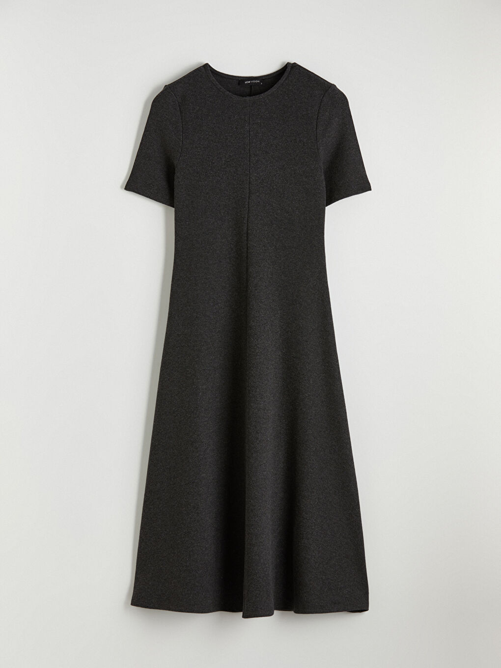 Antrasit Bisiklet Yaka A Kesim Elbise