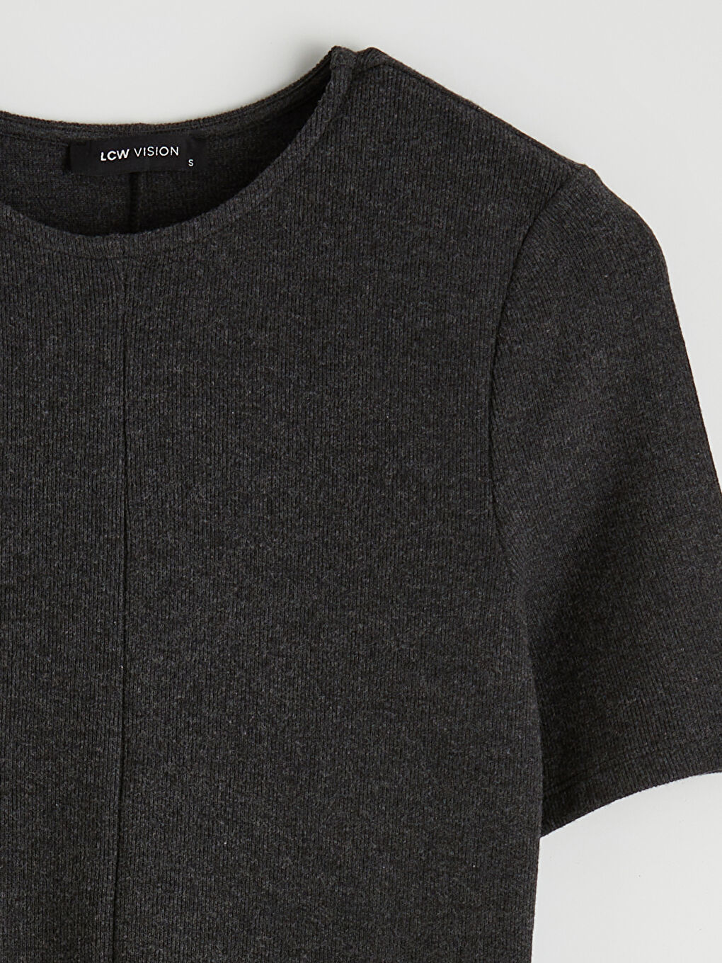 Antrasit Bisiklet Yaka A Kesim Elbise-1