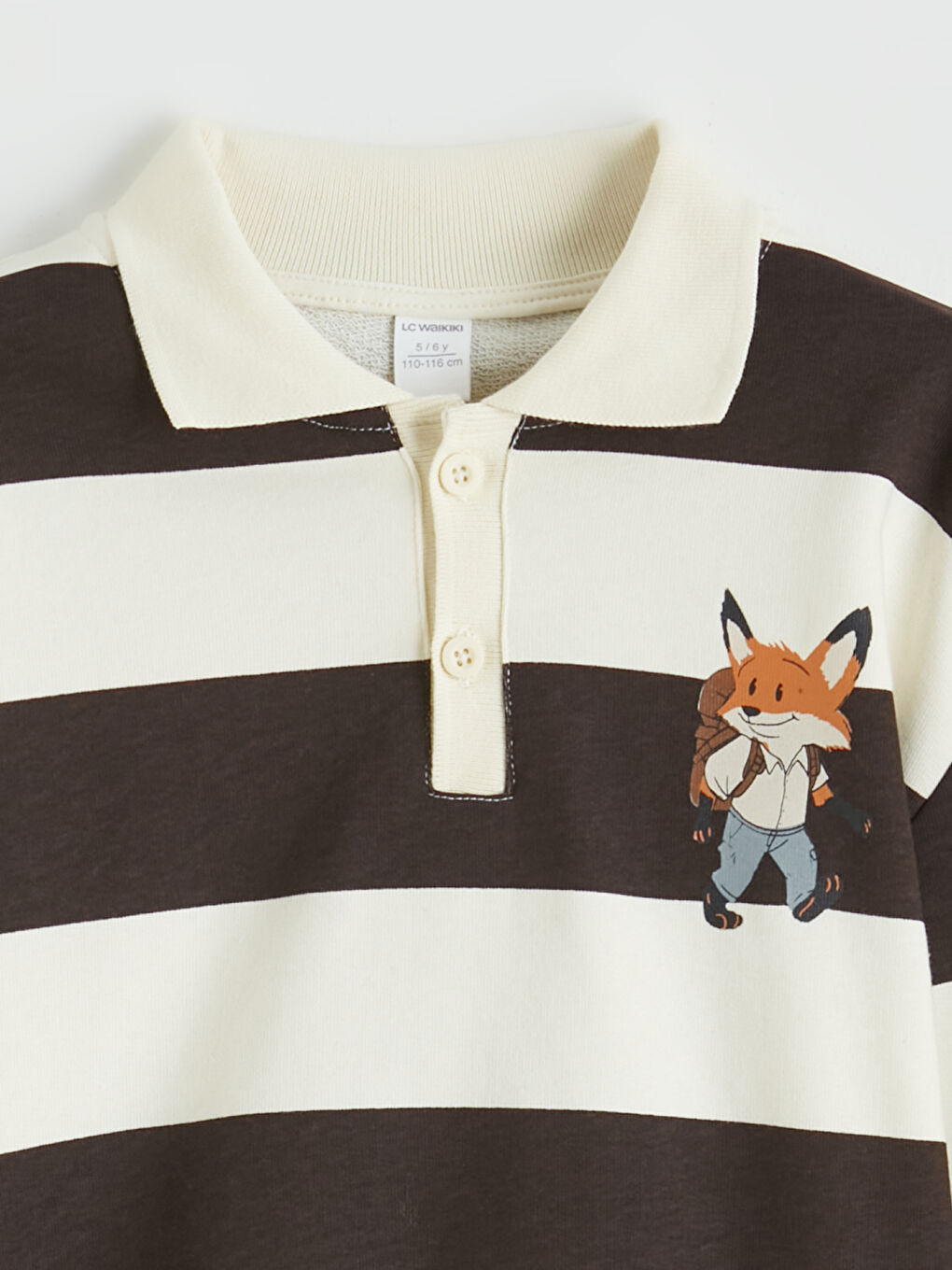 Polo Collar Boys' Sweatshirt and Sweatpants-2