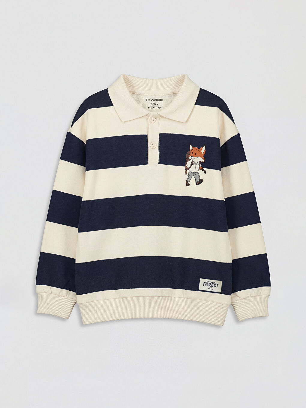 Lacivert Polo Yaka Erkek Çocuk Sweatshirt ve Eşofman Altı-1