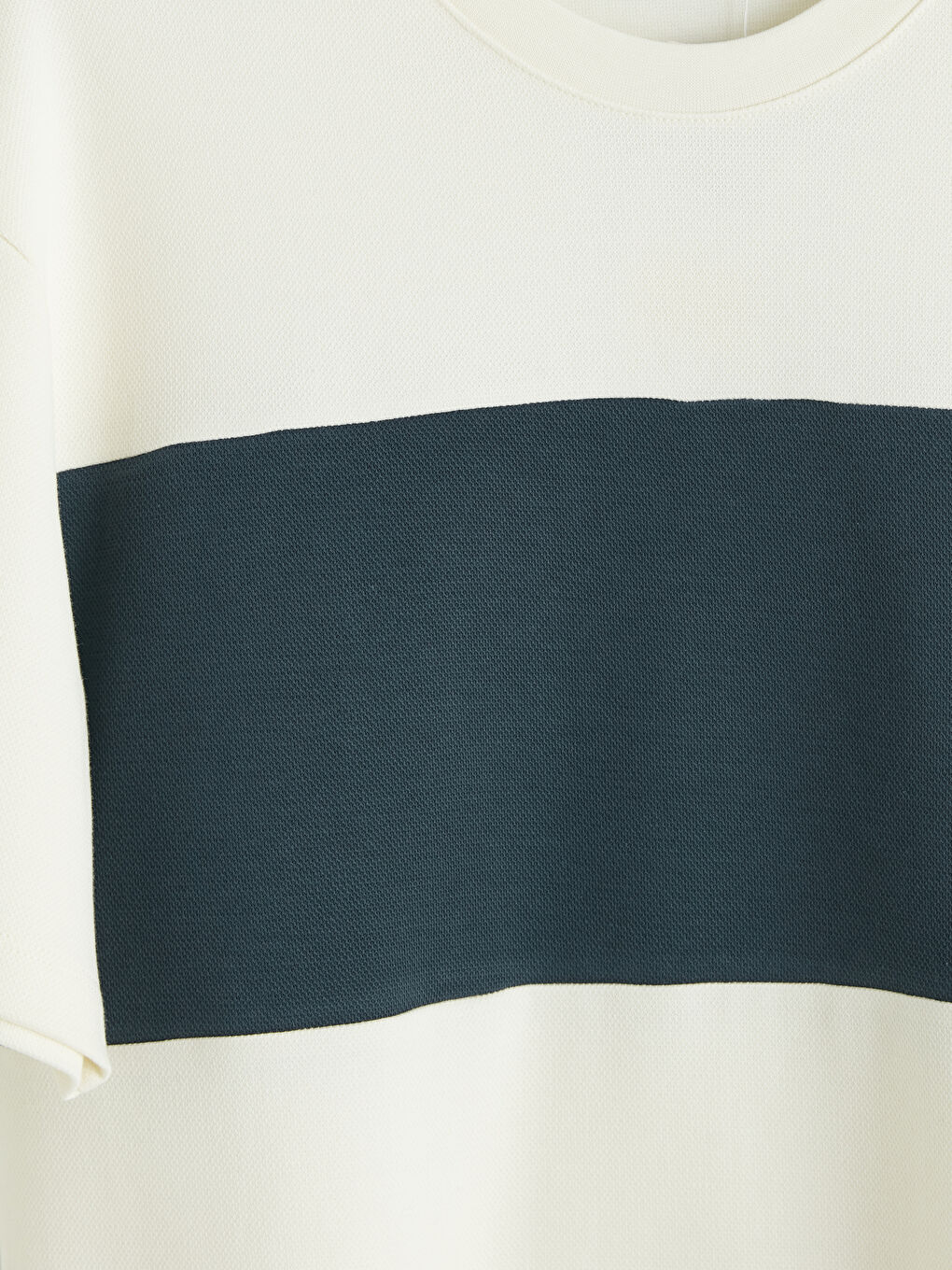 Petrol Renk Bloklu Erkek Tişört-2