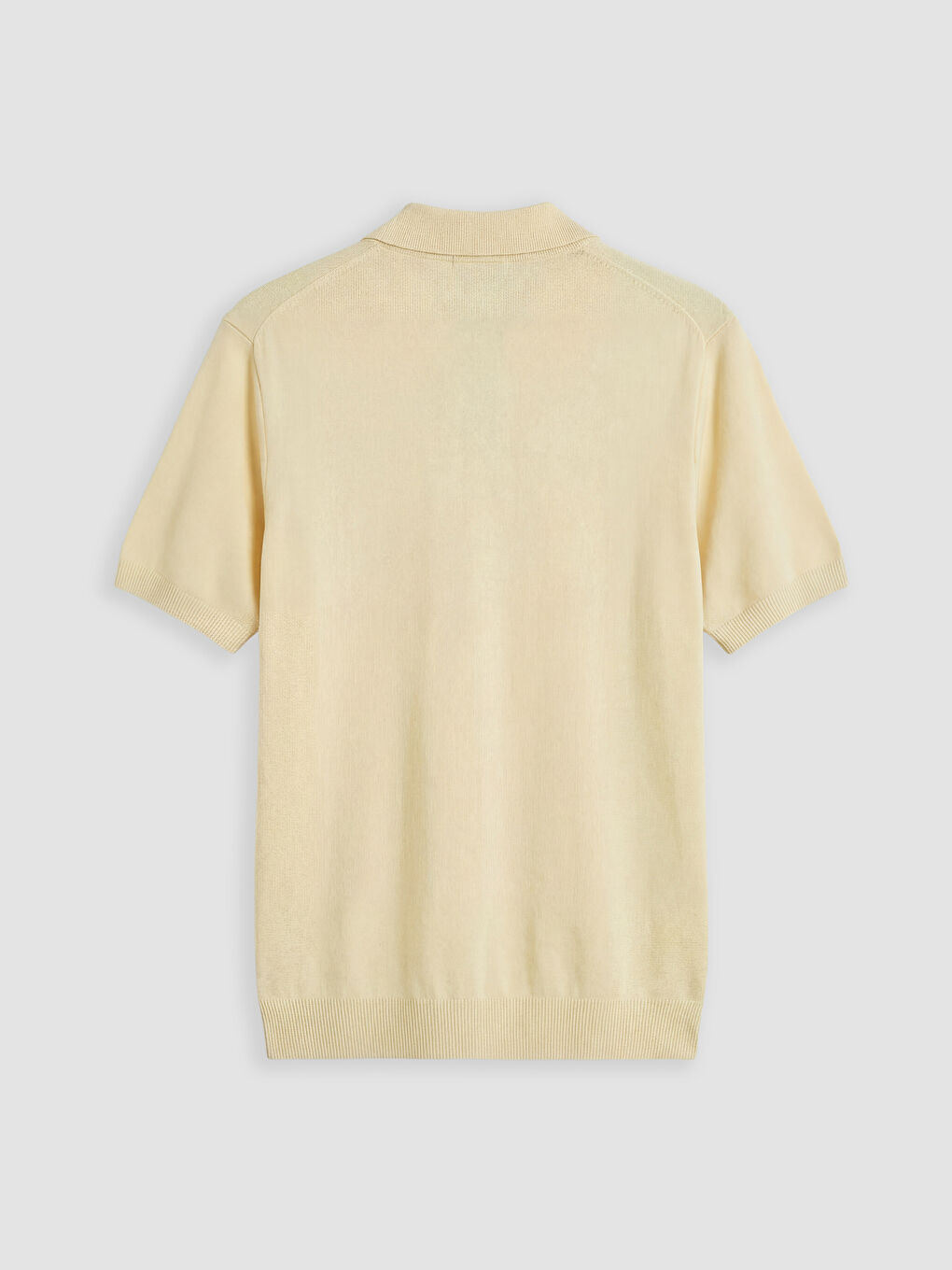 Sarı Polo Yaka Erkek Triko Kazak-1