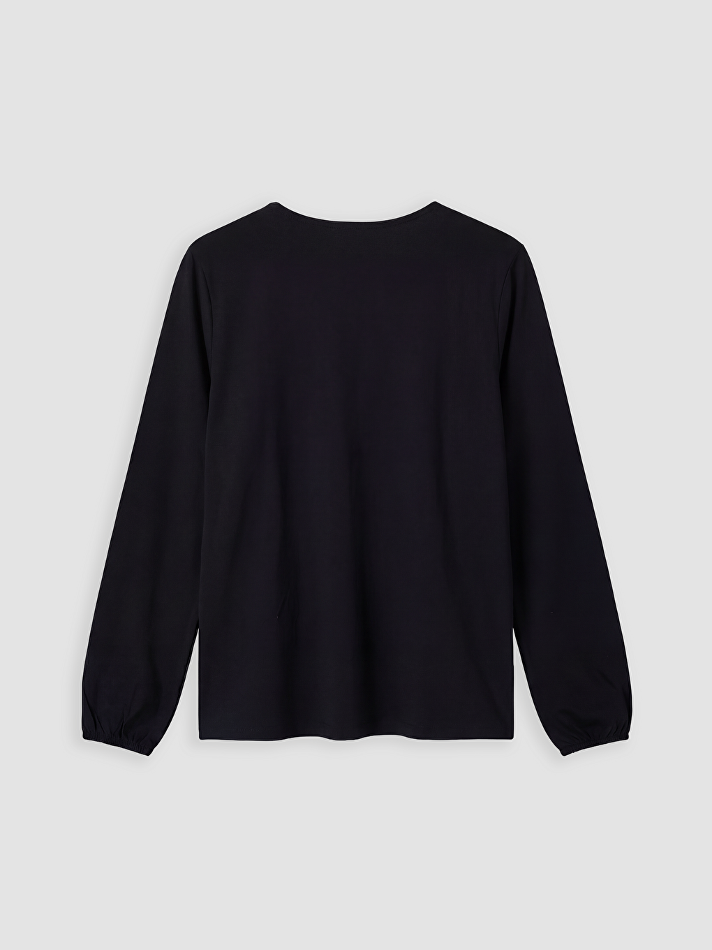 Siyah Bağlamalı Yaka Çiçek Nakışlı Bluz-5