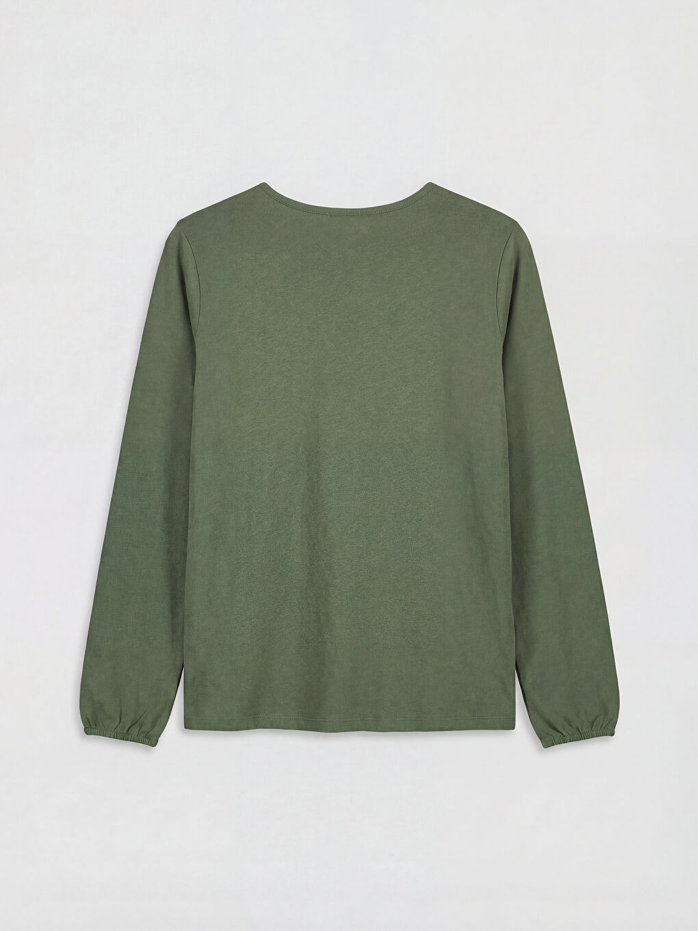 Yeşil Bağlamalı Yaka Çiçek Nakışlı Bluz-5