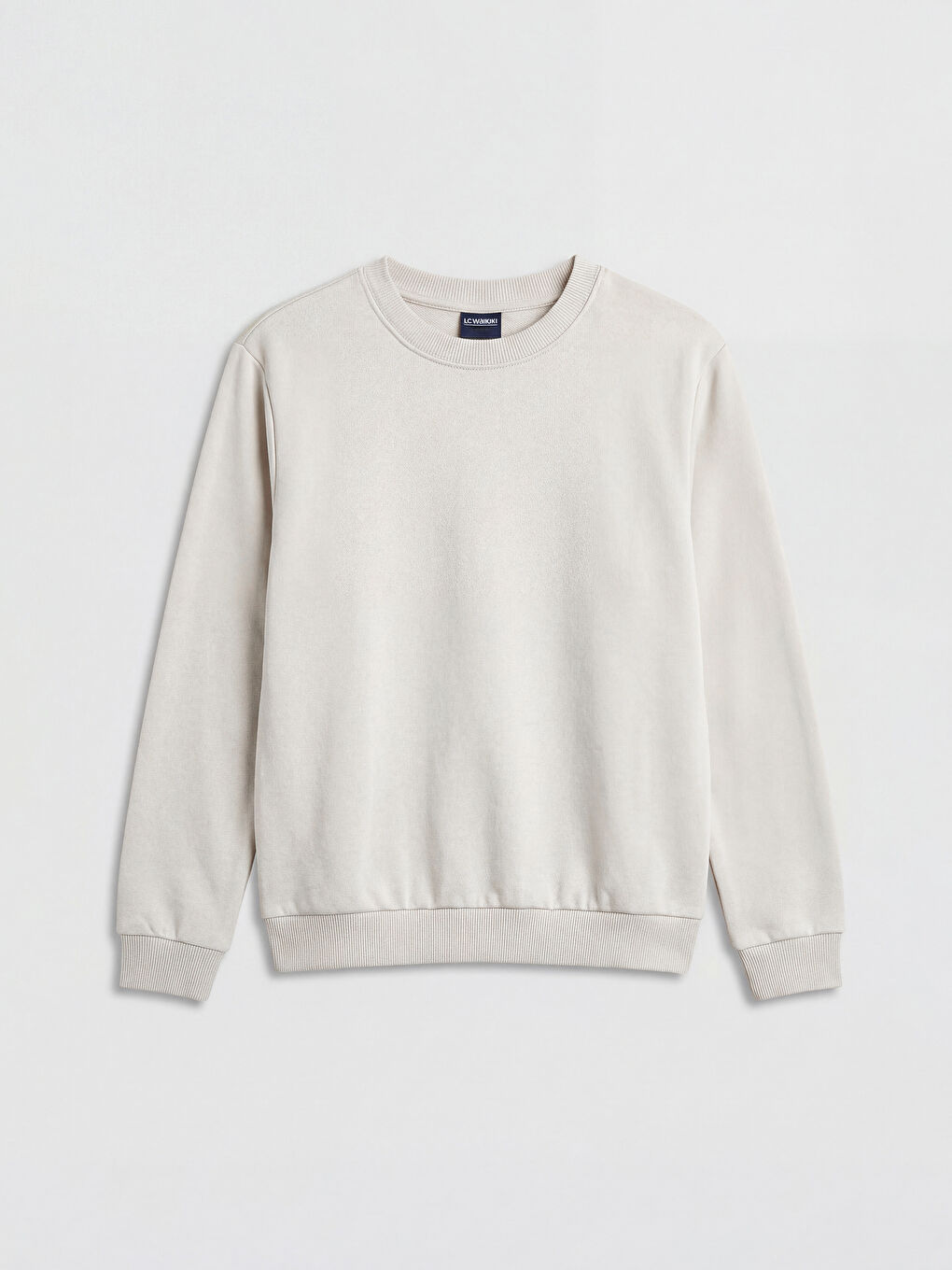 Bej Bisiklet Yaka Erkek Çocuk Sweatshirt-2