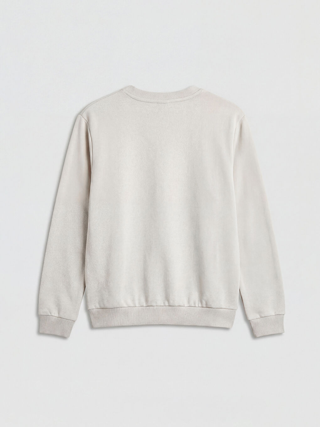 Bej Bisiklet Yaka Erkek Çocuk Sweatshirt-3