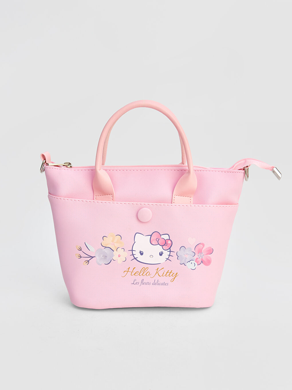 Pembe Hello Kitty Baskılı Kız Çocuk Omuz Çantası-1