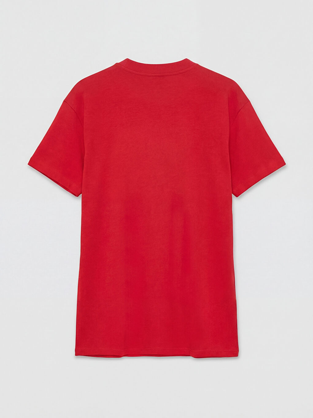 Kırmızı Bisiklet Yaka Minnie Mouse Baskılı Kadın Tişört	-5