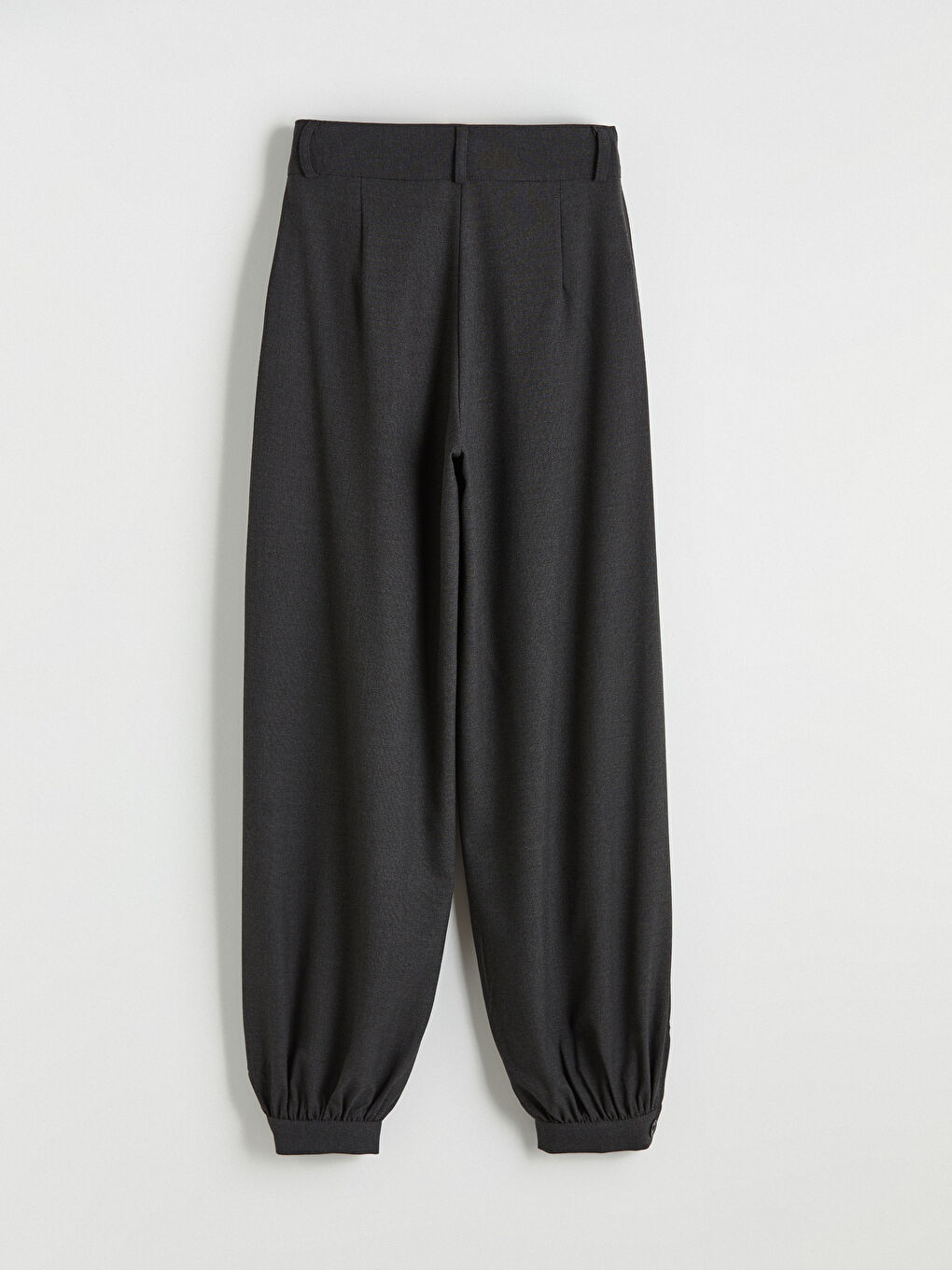 Antrasit Yüksek Bel Kadın Pileli Jogger Pantolon-3