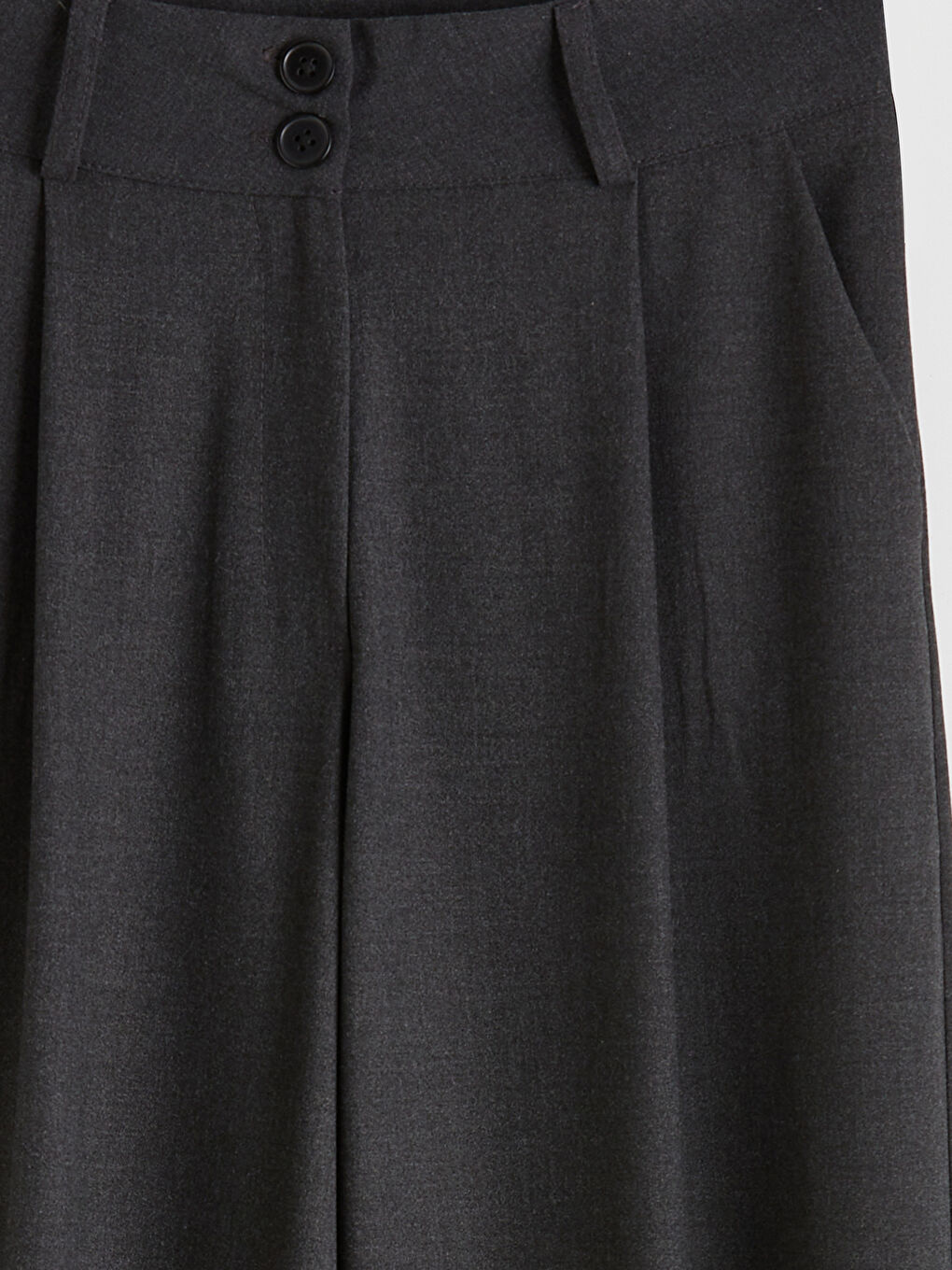 Antrasit Yüksek Bel Kadın Pileli Jogger Pantolon-5