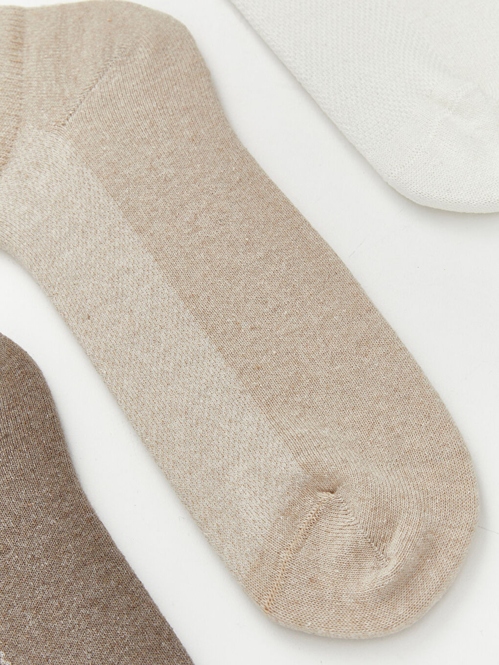 Kahverengi Desenli Erkek Patik Çorap 3'lü -1