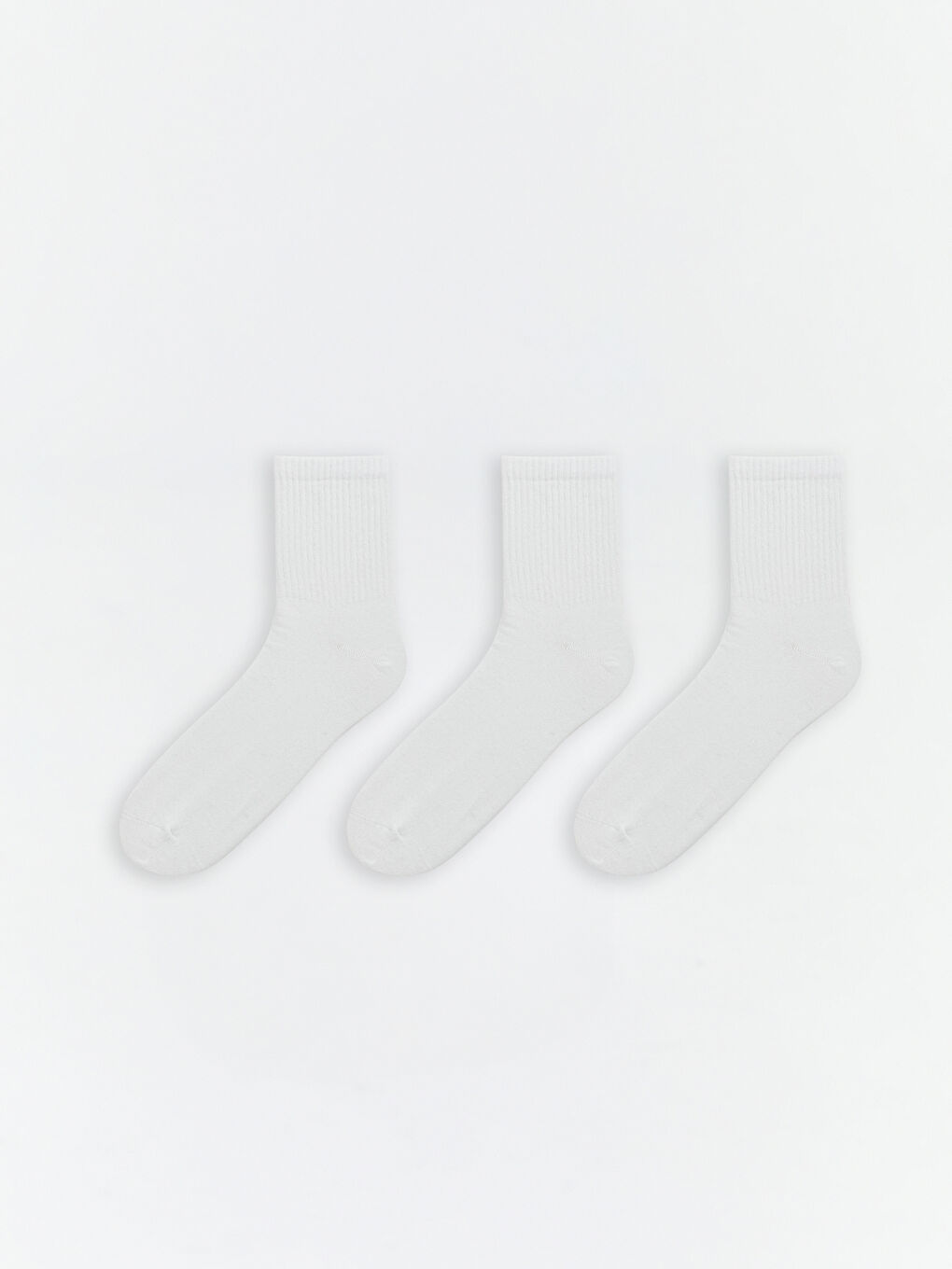 Beyaz Erkek Soket Çorap 3'lü