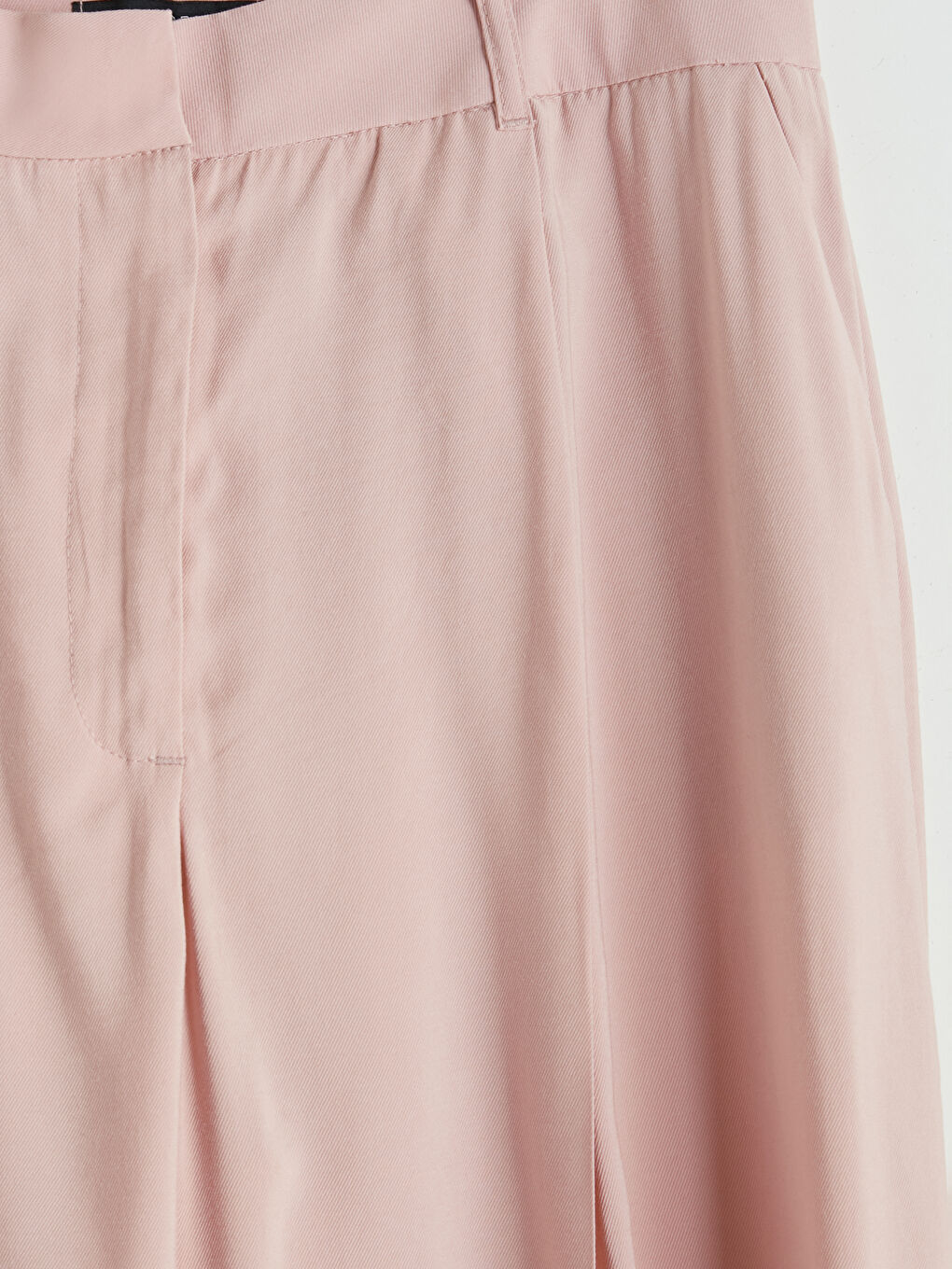 Pembe Modal Dokulu Kadın Kumaş Pantolon-2