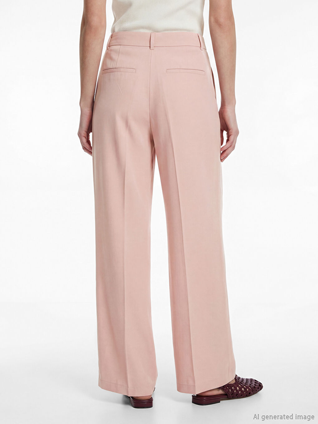 Ženske pantalone od modal tkanine sa teksturom-3