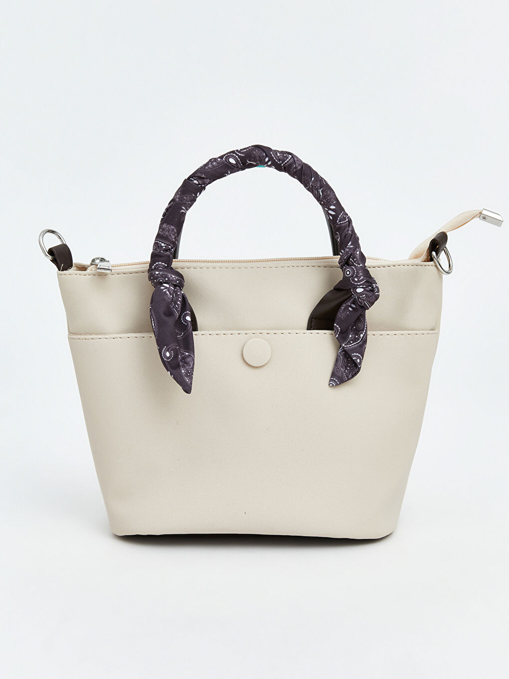 Bej Deri Görünümlü Kız Çocuk Kol Çantası