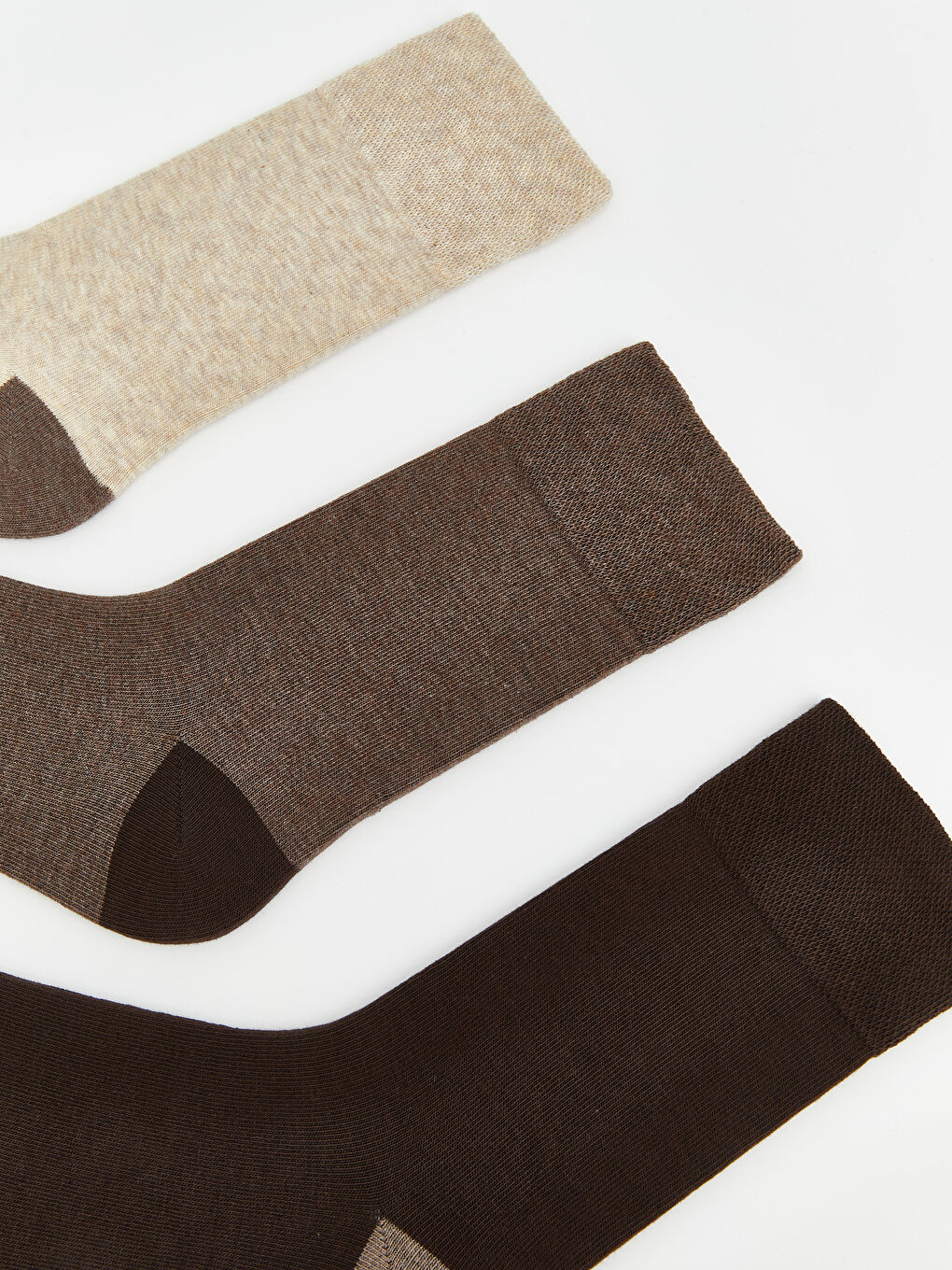 Bej Erkek Soket Çorap 5'li-1