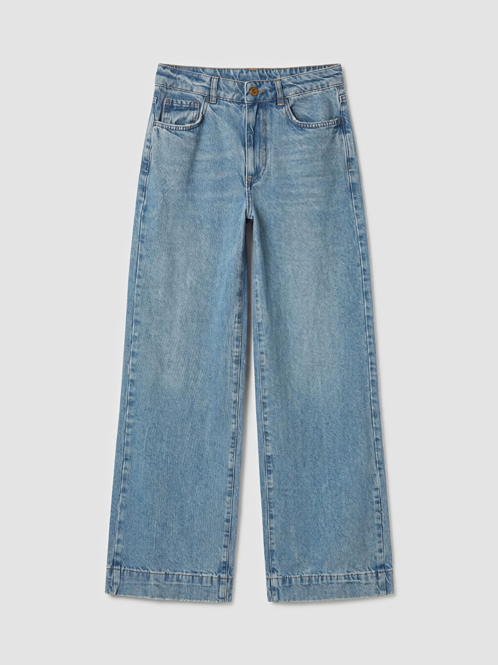 İndigo Wideleg Kadın Jean Pantolon-4