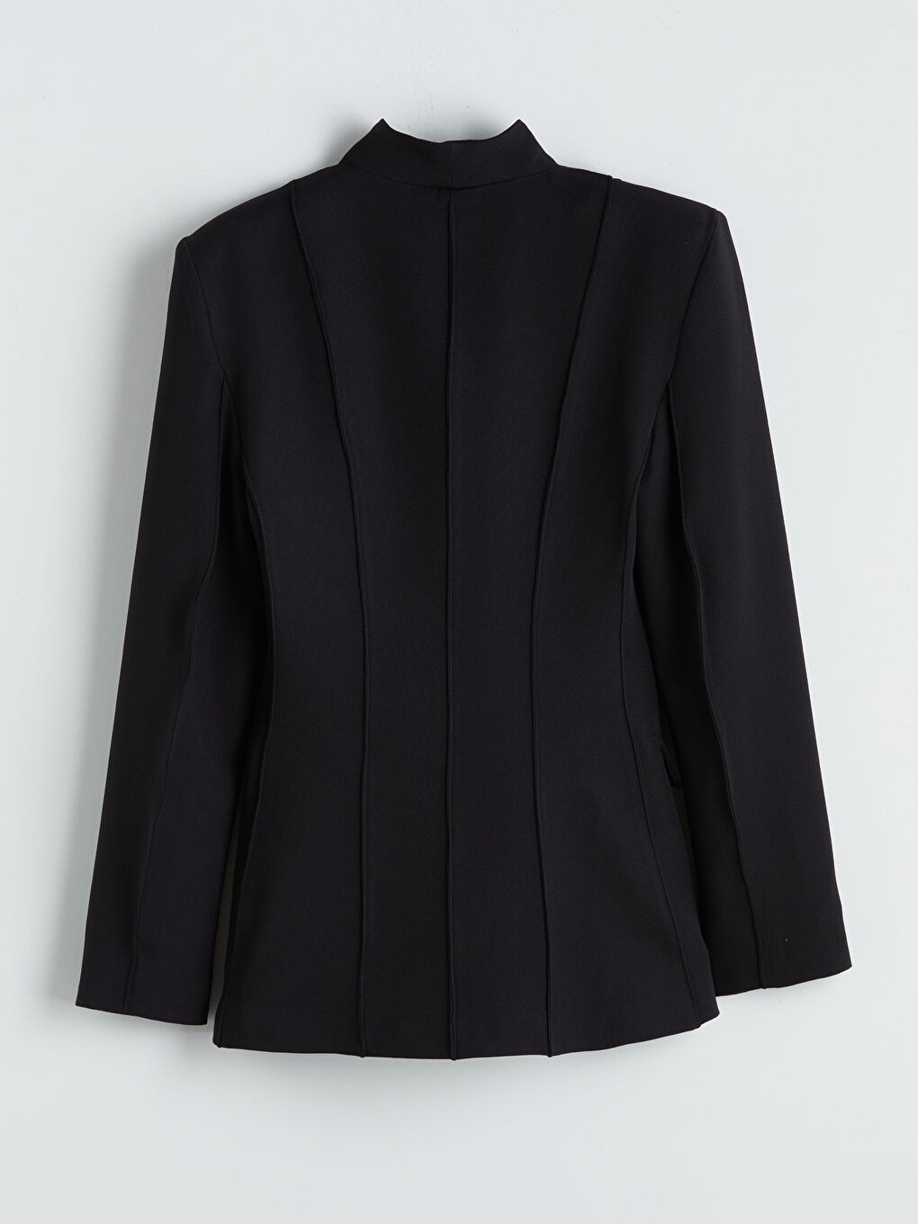 Siyah Şal Yaka Kadın Blazer Ceket-5