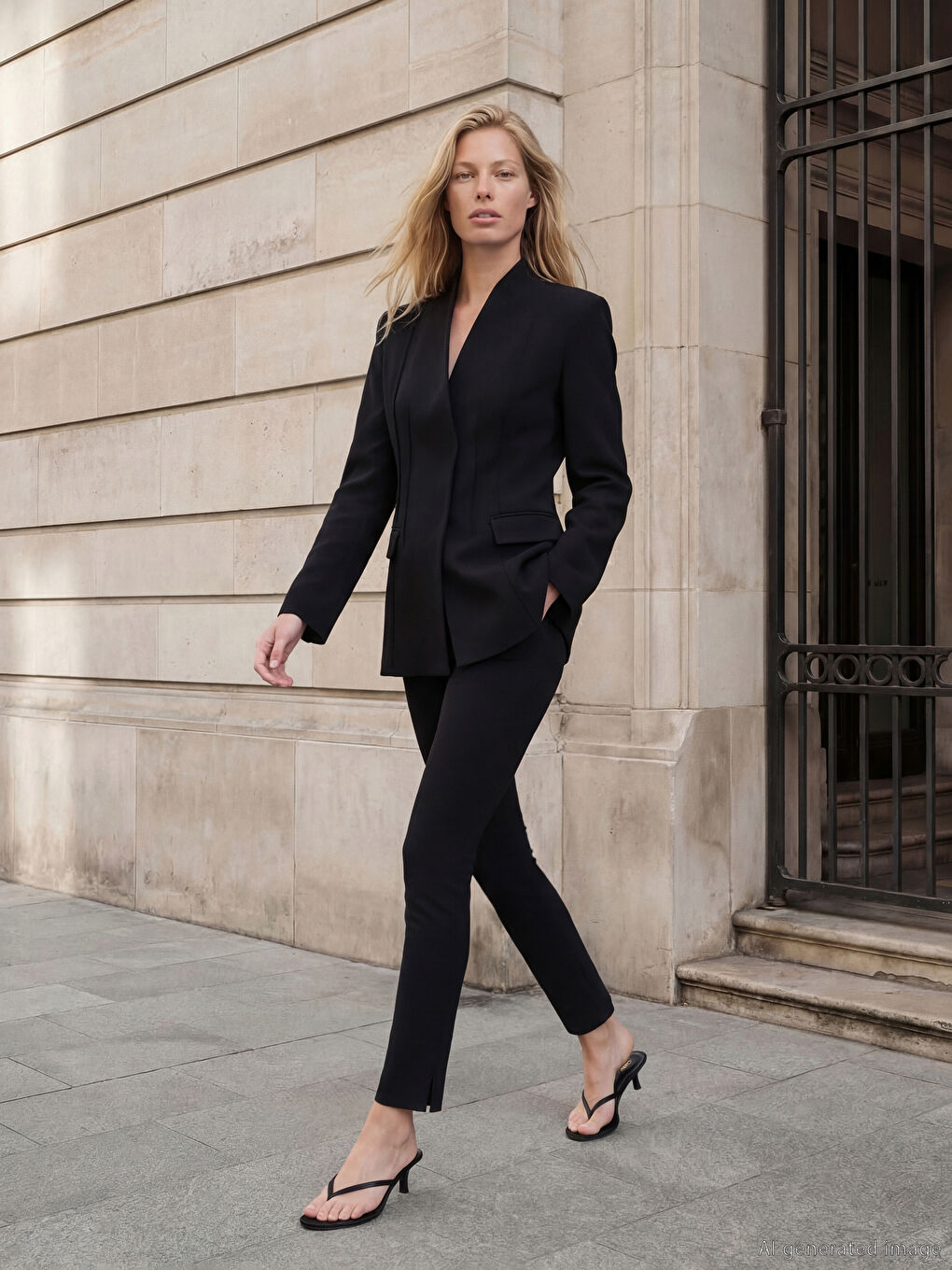 Siyah Şal Yaka Kadın Blazer Ceket-1