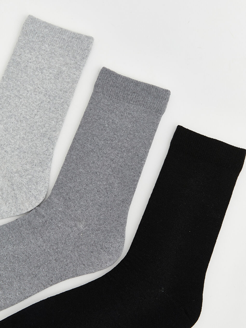 Gri Erkek Soket Çorap 3'lü-1
