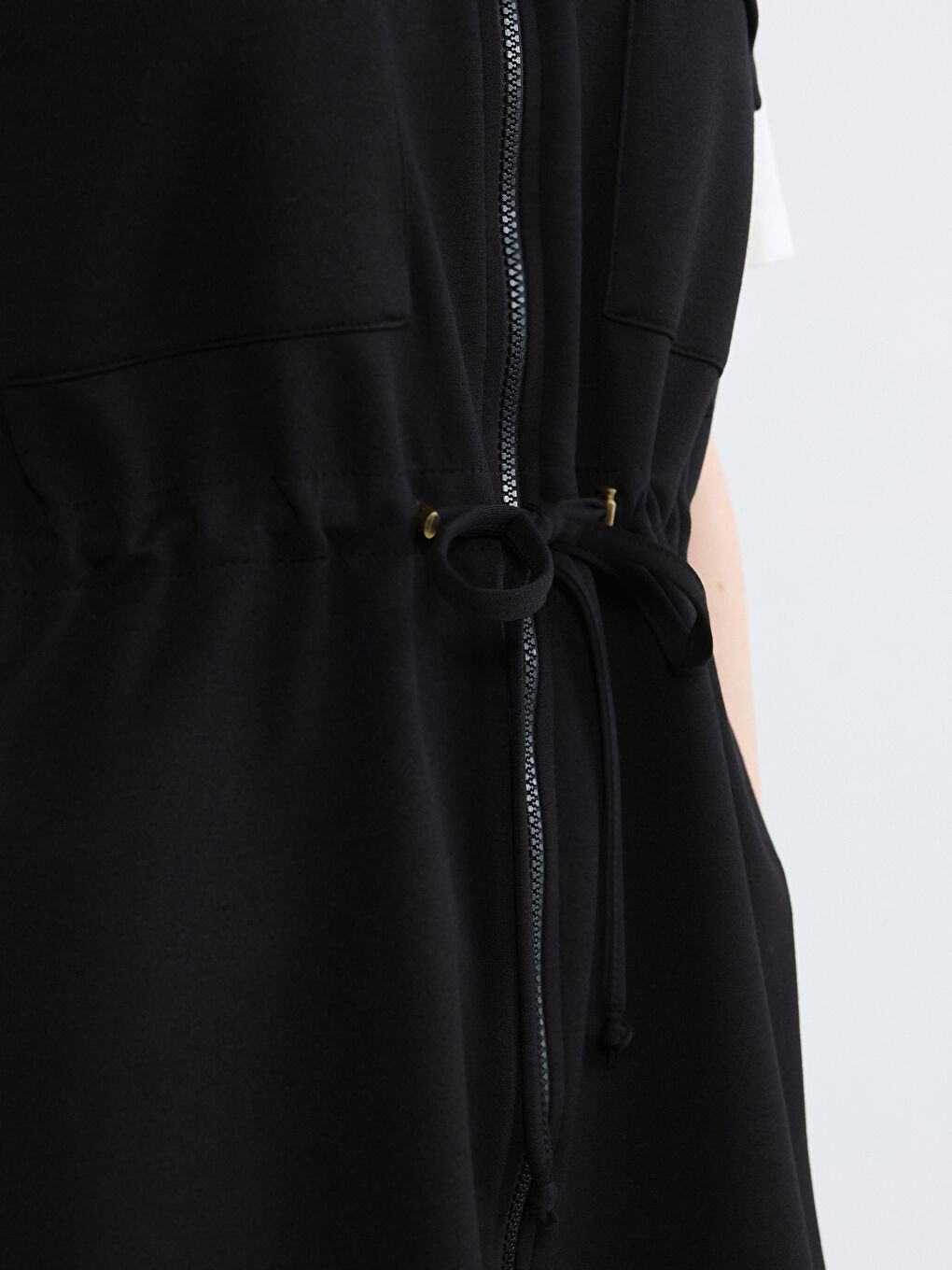 Mock Neck Oversize Women's Waistcoat-2