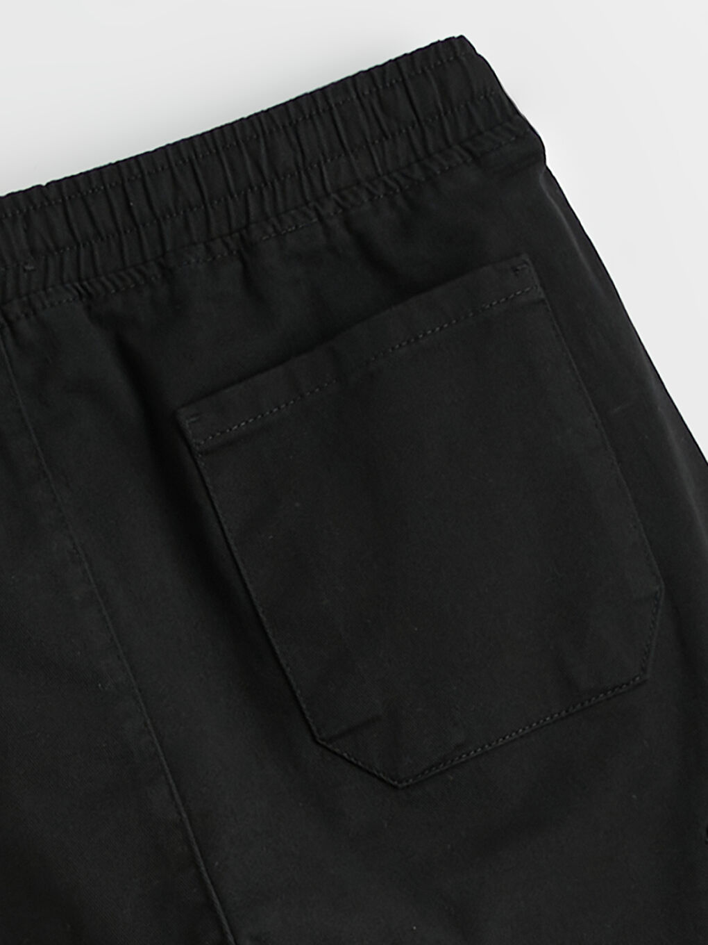 Siyah Standart Kalıp Kargo Jogger Erkek Pantolon-2