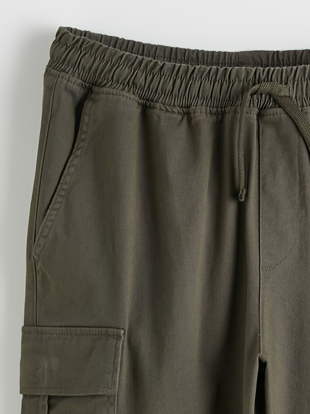 Haki Standart Kalıp Erkek Kargo Cepli Jogger Pantolon-2