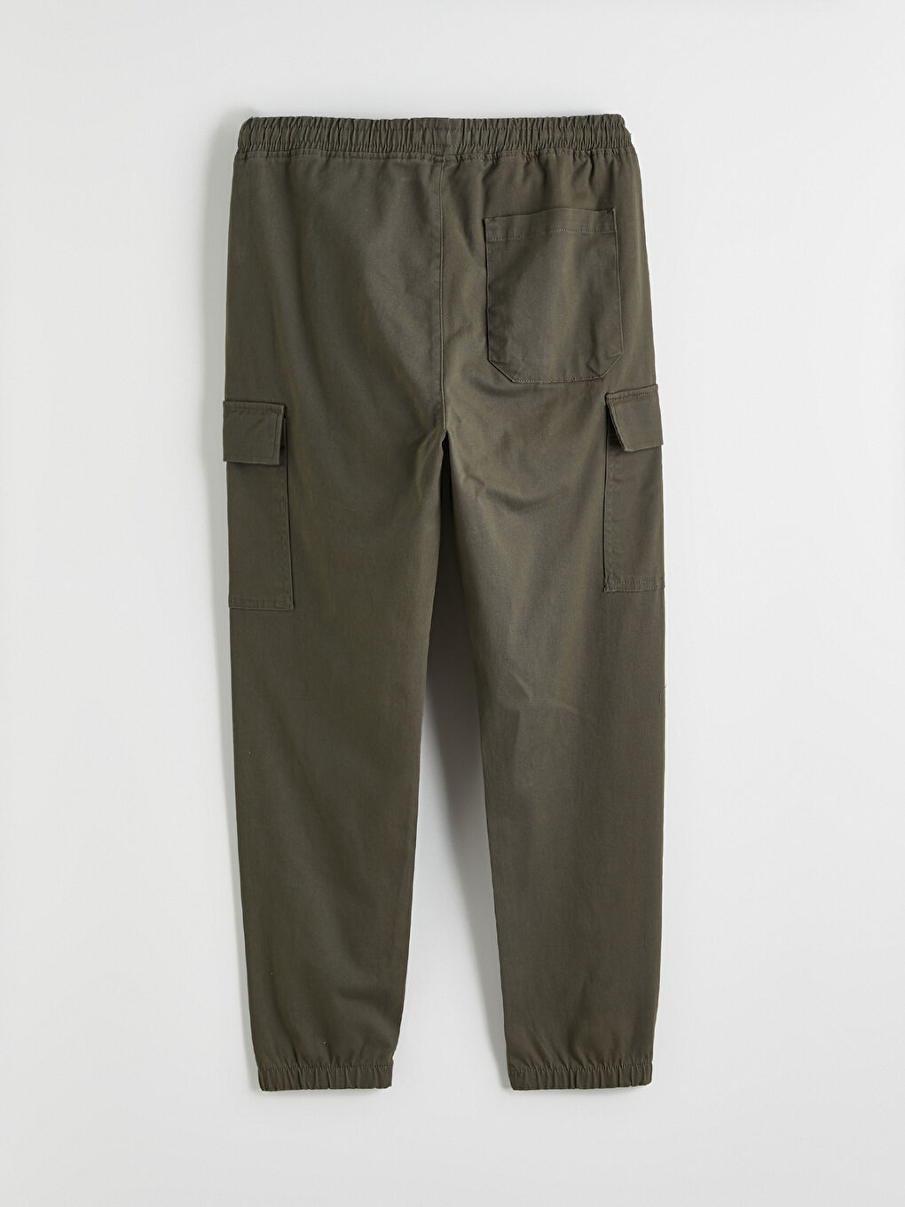 Haki Standart Kalıp Erkek Kargo Cepli Jogger Pantolon-3