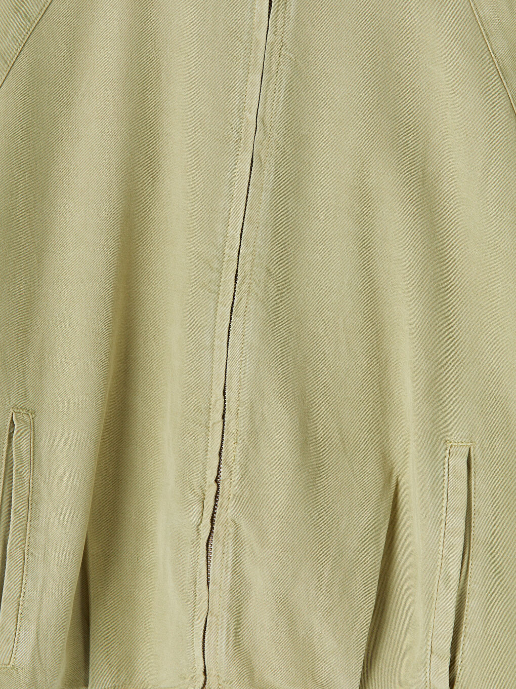 Bej Bisiklet Yaka Crop Kadın Jean Ceket-2