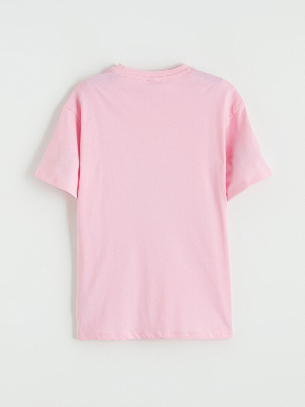 Pembe Bisiklet Yaka Zootopia Baskılı Kız Çocuk Tişört-2