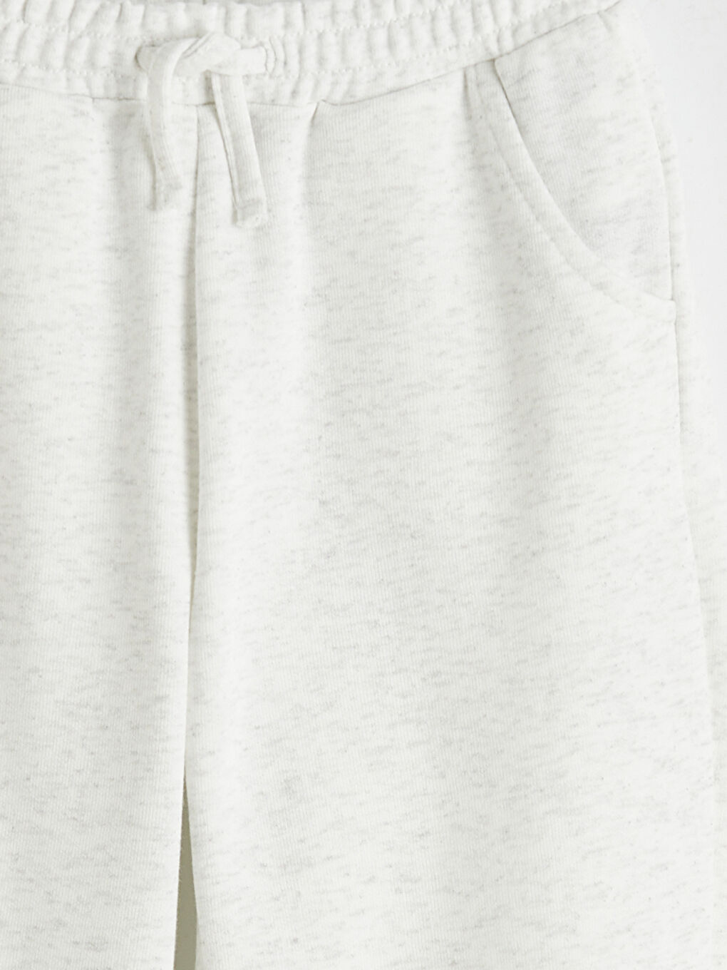 Beyaz Beli Lastikli Erkek Çocuk Jogger Eşofman Altı-1