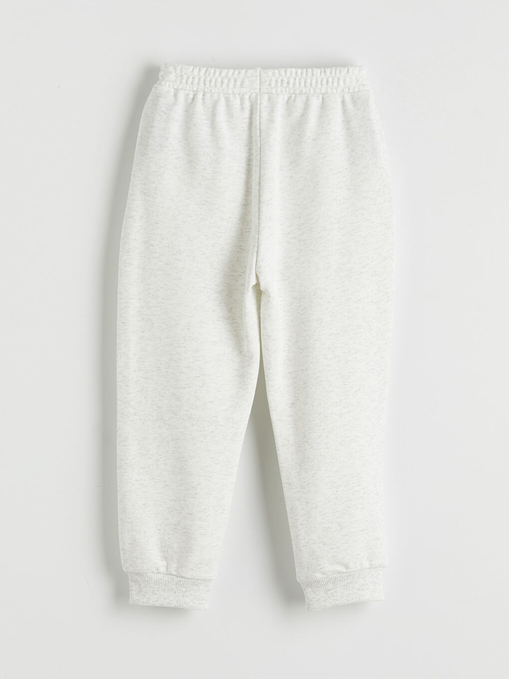 Beyaz Beli Lastikli Erkek Çocuk Jogger Eşofman Altı-2