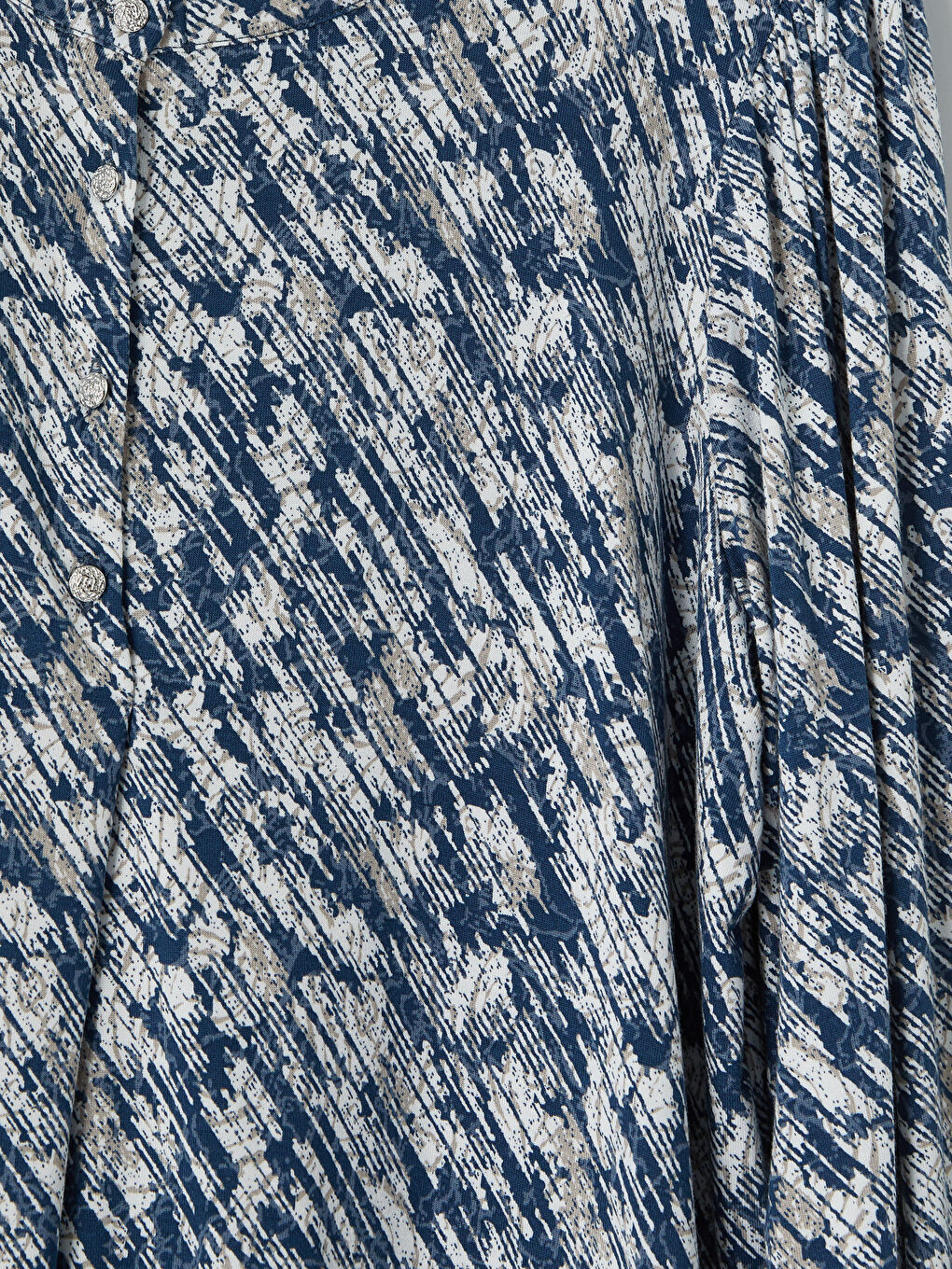 Karışık Bisiklet Yaka Desenli Bluz-2