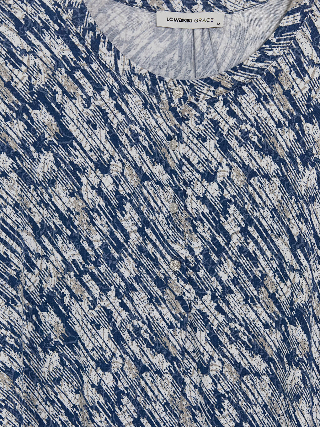Bluza sa okruglim izrezom sa uzorkom-6